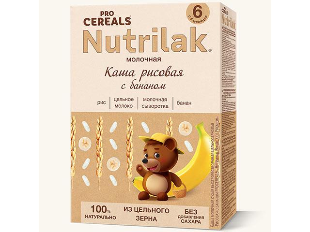 нутрилак premium procereals каша мол.рисовая с бананом 200г