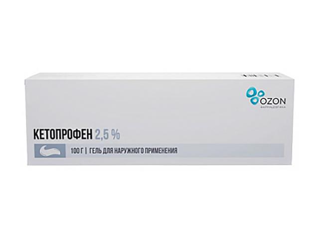 кетопрофен гель 2,5% 100г. /озон/