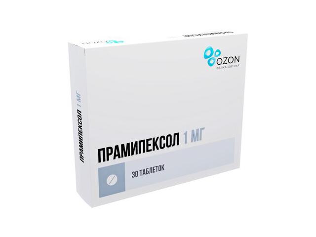 прамипексол 1мг. №30 таб. /озон/