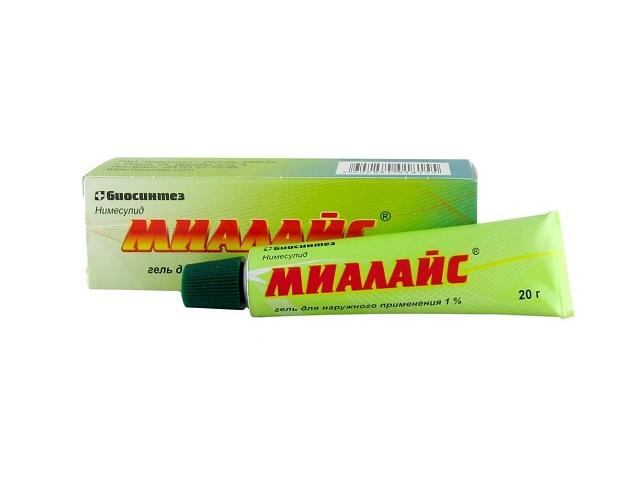 миалайс 1% 20г.гель д/наружн.прим.