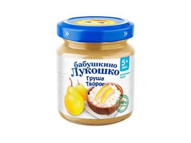 б.лукошко пюре 100г. груша+творог