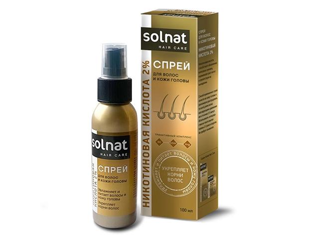 solnat спрей для волос никотиновая кислота 100мл