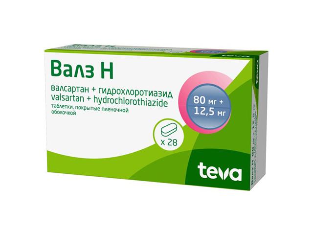валз н 80мг+12,5мг. №28 таб. п/о 6322