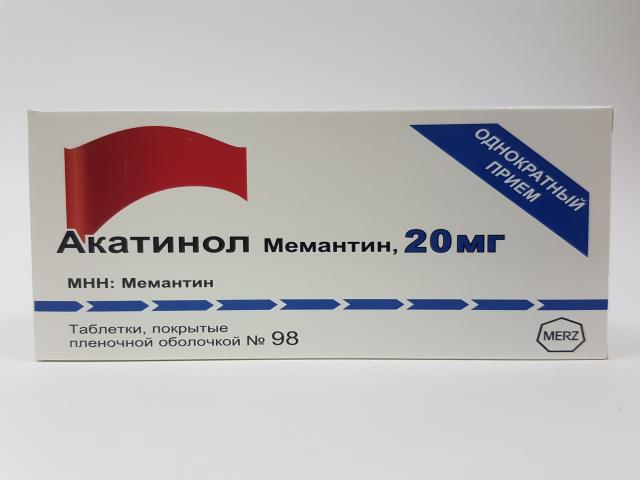 акатинол мемантин 20мг. №98 таб. п/о 9627
