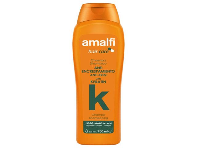 amalfi шампунь кератиновый keratin anti-frizz д/всех типов волос 750мл. 4411