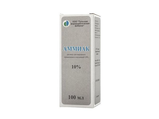 аммиак 10% 100мл. №1 р-р д/наружн. прим. фл. /тульская фабрика/