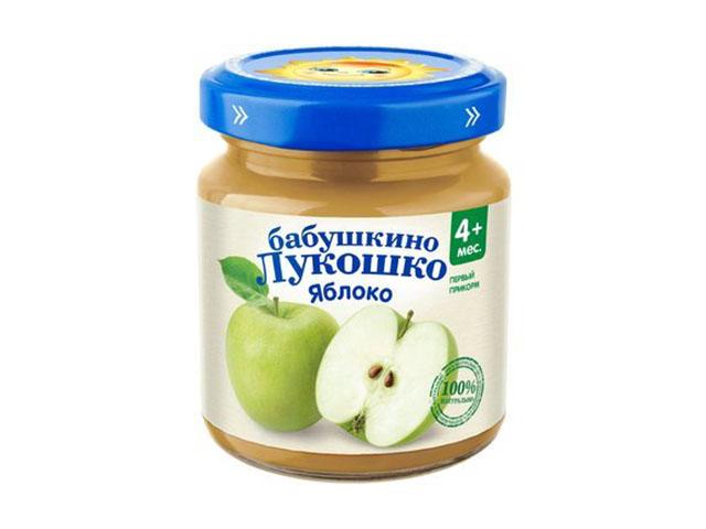 б.лукошко пюре 100г. яблоко б/сах.