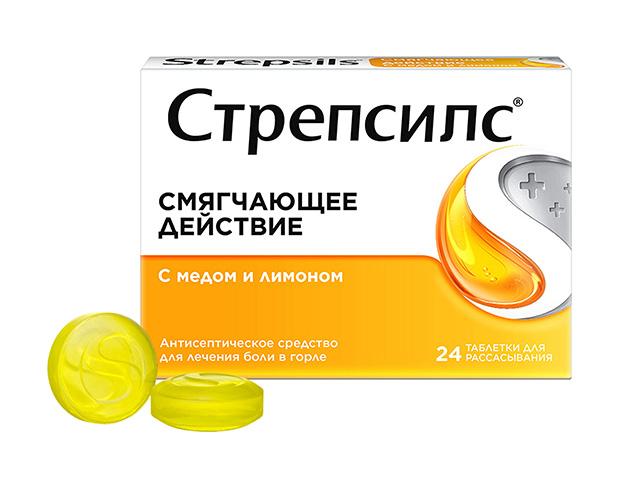 стрепсилс мед+лимон №24 таб. 0183