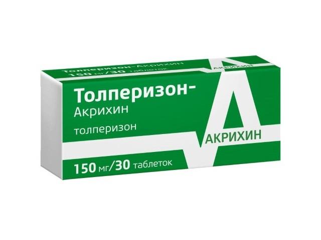 толперизон-акрихин 150мг. №30 таб. п/о