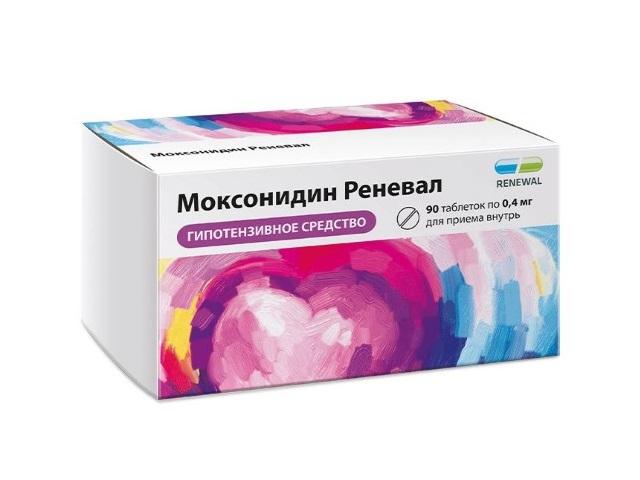 моксонидин реневал 0,4мг. №90 таб.п/о плен. 4676