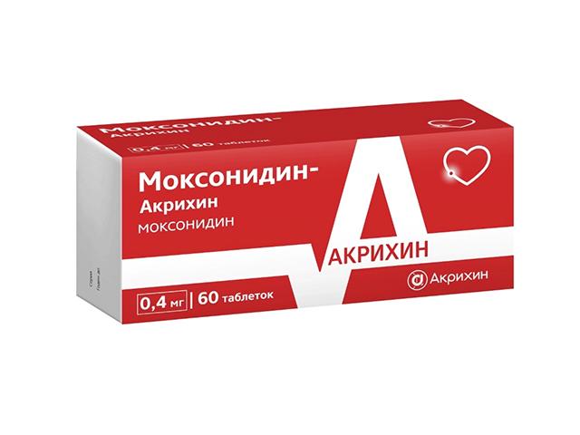 моксонидин-акрихин 0,4мг. №60 таб.п/п/о