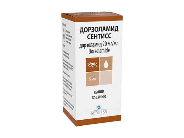 дорзоламид сентисс 0,02/мл 5мл флак капли глазные
