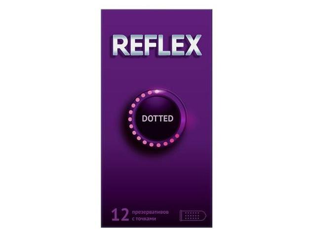 reflex dotted презервативы в смазке с точками №12