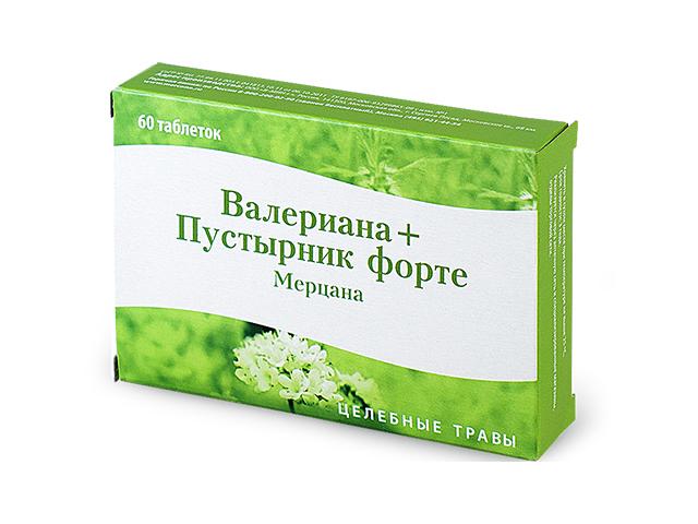 валериана+пустырник форте №60 таб.