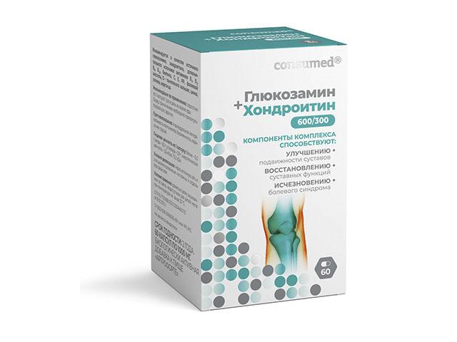 консумед глюкозамин+хондроитин капс.№60