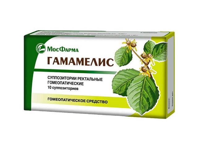 гамамелис №10 супп. гомеопат. ректал. 6602