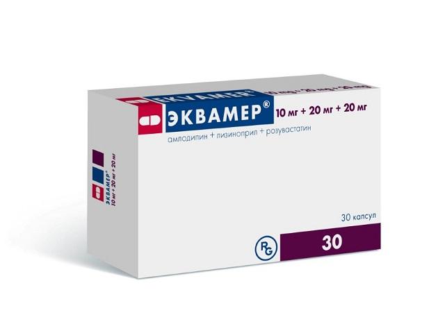 эквамер 10мг.+20мг.+20мг. №30 капс. /гедеон рихтер/ 5816