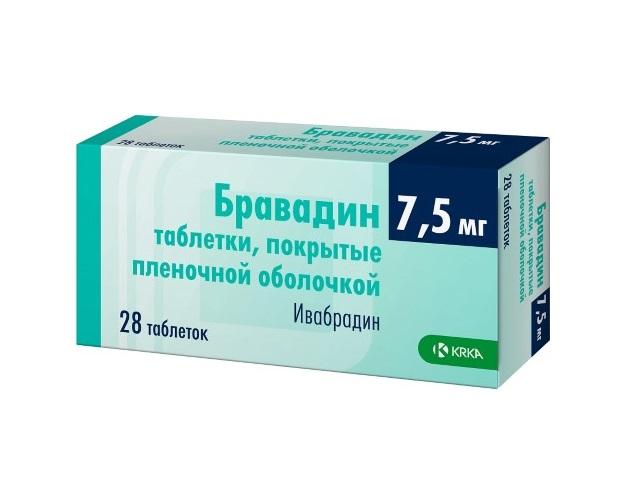 бравадин 7,5мг. №28 таб. п/п/о 7871