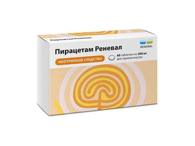 пирацетам реневал  200мг №60 таб п/о плен