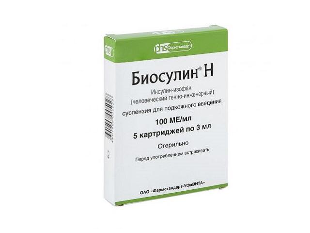 биосулин н 100ме/мл. 3мл. №5 картр.+шприц-ручка биоматикпен 2 сусп. п/к