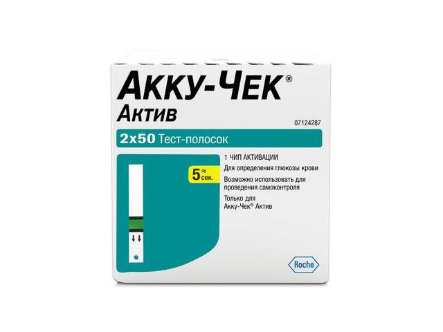 акку-чек тест-полоски актив №100 (50х2)