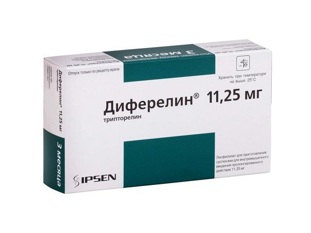 диферелин 11,25мг. с р-лем пор. д/сусп. №1 фл.