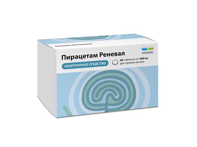 пирацетам реневал  400мг №60 таб п/о плен