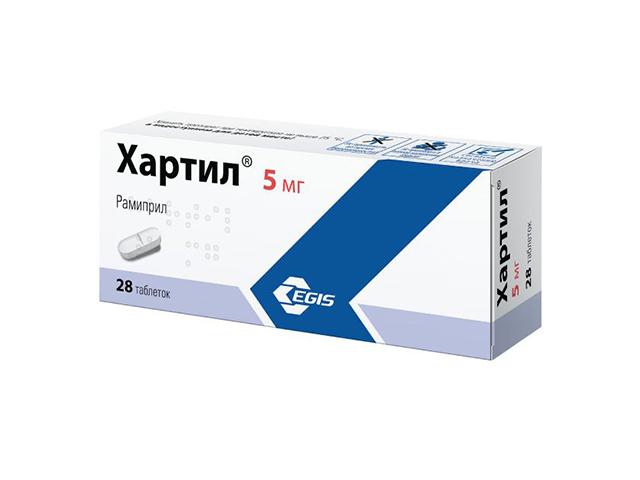 хартил 5мг. №28 таб. 5500