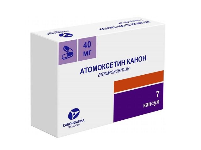 атомоксетин канон 40мг №7 капс.