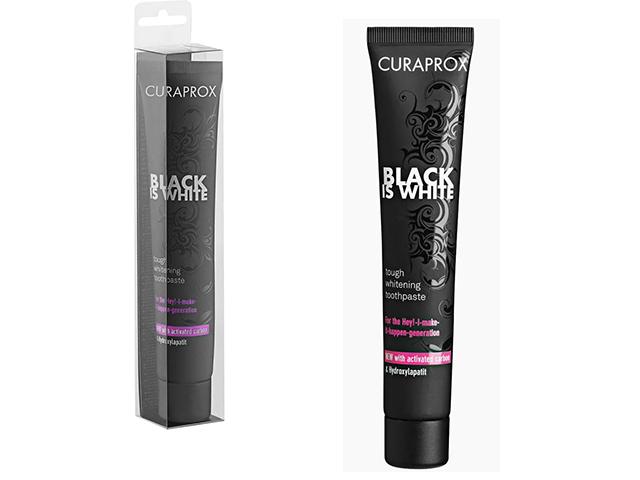 curaprox зубная паста отбеливающая black is white 90мл.
