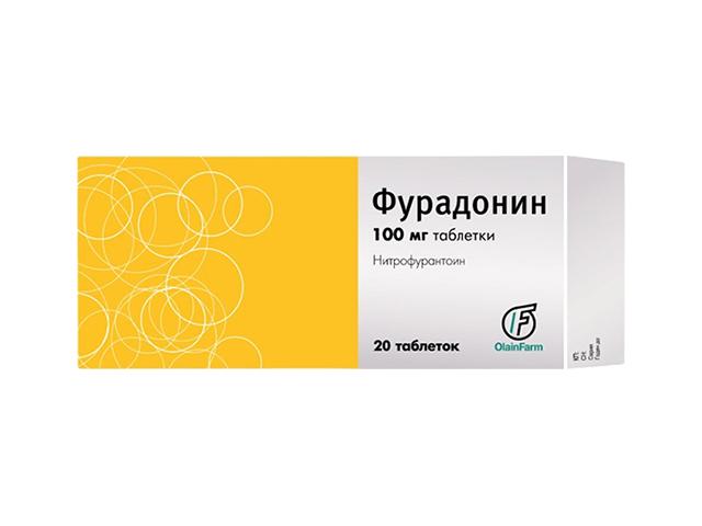 фурадонин 100мг. №20 таб. /олайнфарм/ 4195
