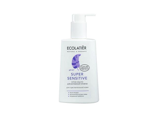 ecolatier интим крем-мыло super sensitive 250мл 822104(171531)