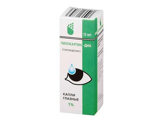 пилокарпин-диа 1% 10мл. №1 гл.капли фл./кап. полимер.