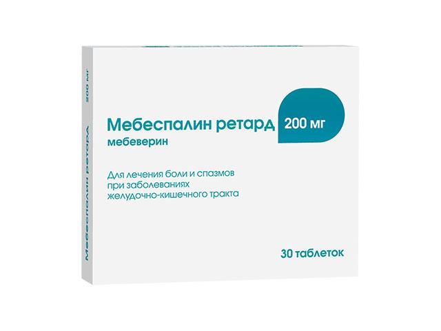 мебеспалин ретард 200мг.№30 таб.п/п/о 9970