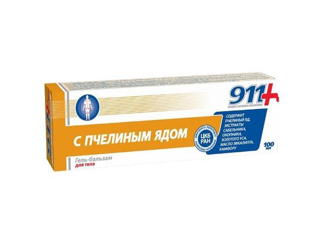 911-гель-бальзам д/суставов пчелиный яд 100мл.