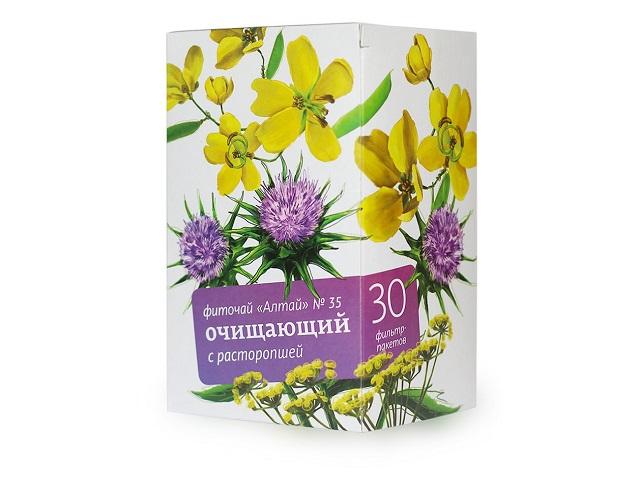алтай фиточай №35 очищ. расторопша 2г. №20 пак.