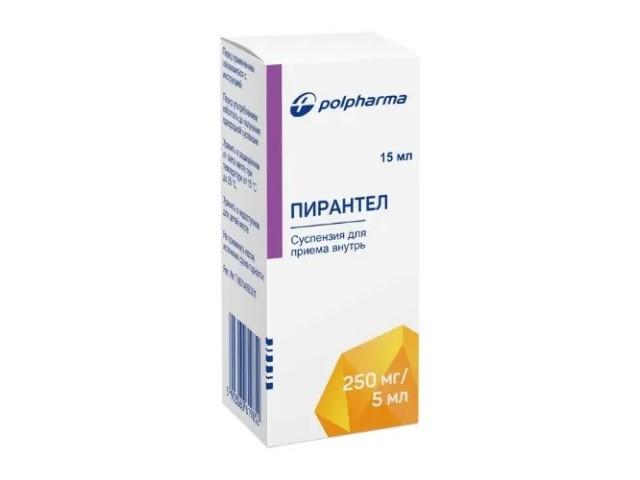 пирантел 250мг/5мл. 15мл. сусп. фл. /польфарма/