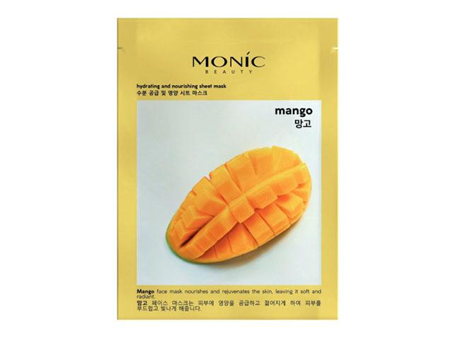 monic beauty тканевая маска для лица манго, 24мл