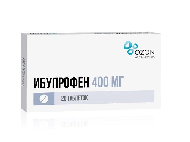 ибупрофен 400мг. №20 таб. п/о /озон/ 1680