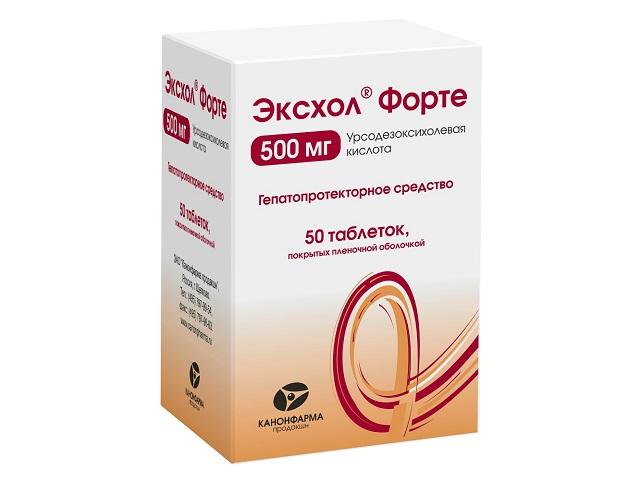 эксхол форте 500мг. №50 таб. п/п/о /канонфарма/ 6240