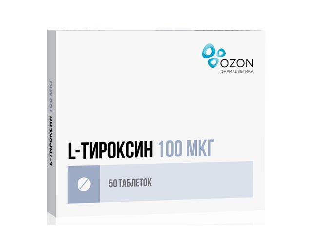 l-тироксин 50мкг. №100 таб. /озон/ 3544