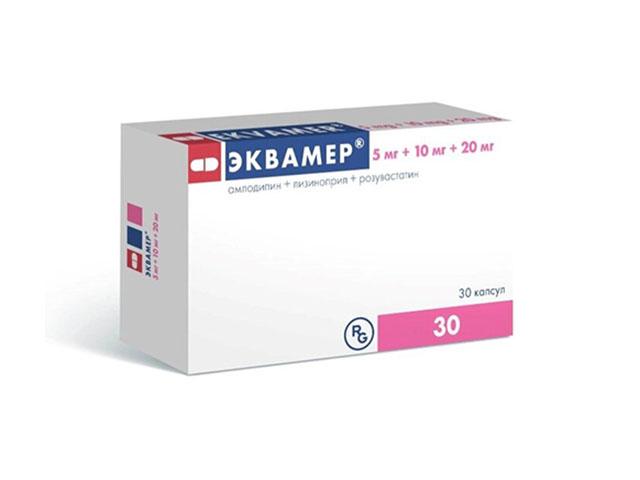 эквамер 5мг.+10мг.+20мг. №30 капс. /гедеон рихтер/ 4963