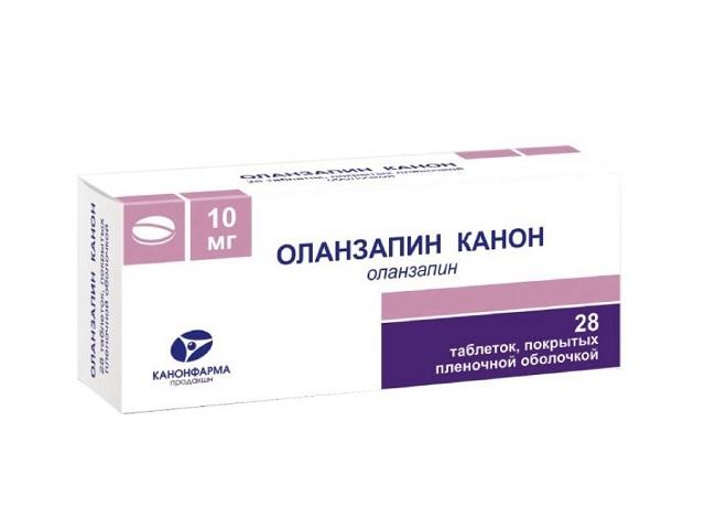 оланзапин-канон 10мг. №28 таб. п/о