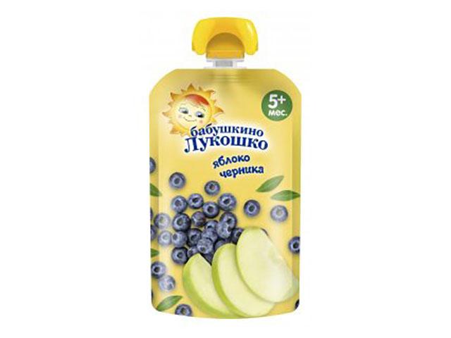 б.лукошко пюре 90г. яблоко+черника пауч