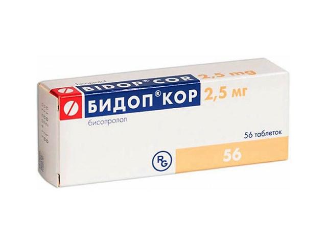 бидоп кор 2,5мг. №56 таб. п/о /гедеон рихтер/ 5120