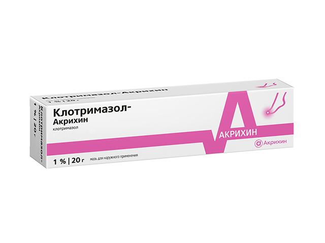 клотримазол-акрихин 1% 20г. мазь туба 1401