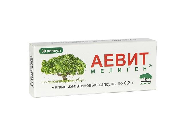 аевит 200мг. №30 капс. /мелиген/