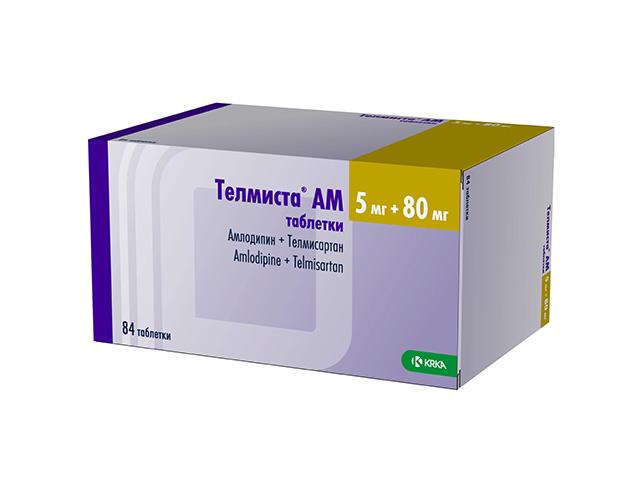телмиста ам 5мг.+80мг. №84 таб.
