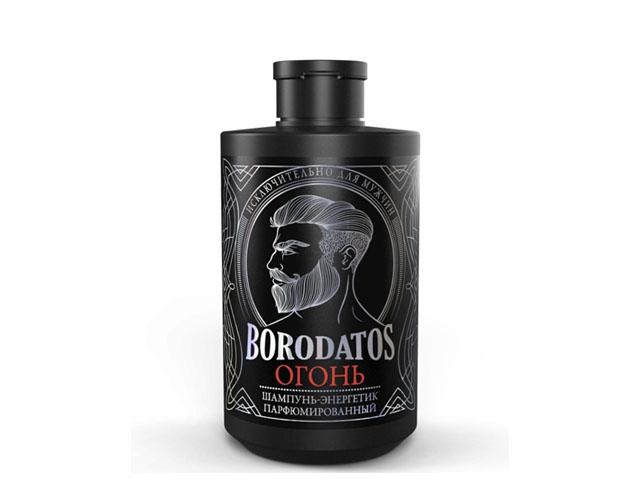 br черный шампунь-энергетик муж. borodatos огонь 400мл  1441
