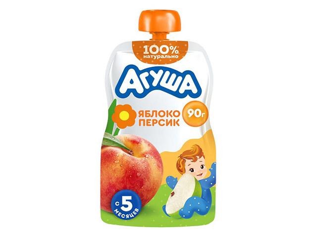 агуша пюре 90г. яблоко-персик